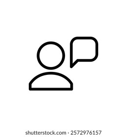 Voice presentation icon flat editable icon mark