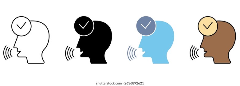 VOICE RECOGNITION concept line icon. Simple element illustration.