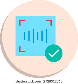 Ícone de estilo de círculo plano de reconhecimento de voz