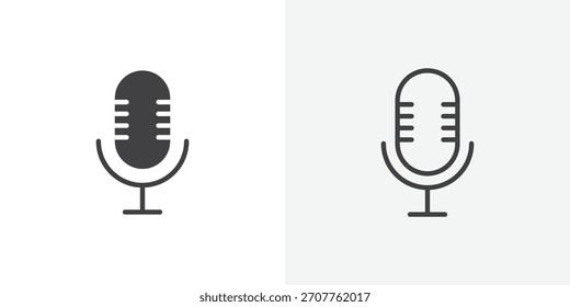 Voice recognition icon. collection of editable stroke line and solid flat styles.
