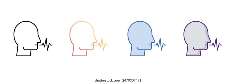 voice recognition icon design with white background stock illustration
