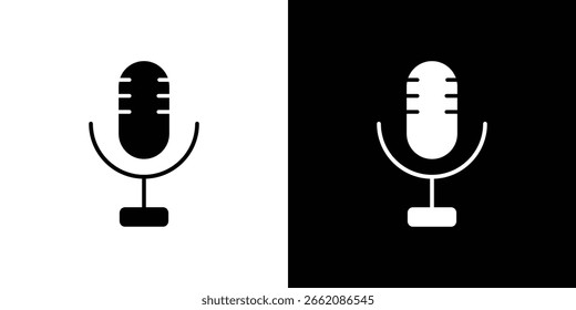 Ícone de reconhecimento de voz do pacote de vetor de design de estilo de glifo