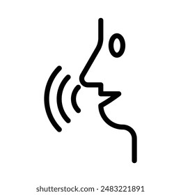 Icono de reconocimiento de voz logo signo Vector contorno