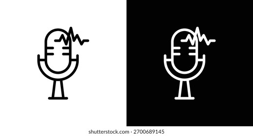 Spracherkennungssymbol-Logo. Vektorgrafik. EPS-Abbildung.