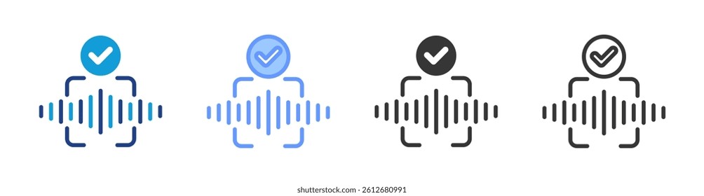 Voice Recognition icon set multiple style collection