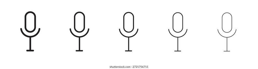 Icono de reconocimiento de voz. Estilo de contorno simple. Elementos gráficos.