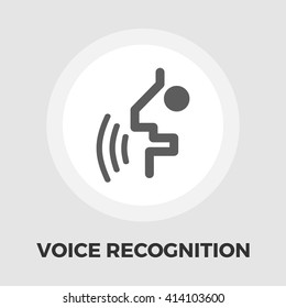 Voice Recognition Icon Vector. Flat Icon Isolated On The White Background. Editable EPS File. Vector Illustration.