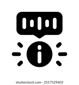 voice recognition icon. vector glyph icon for your website, mobile, presentation, and logo design.