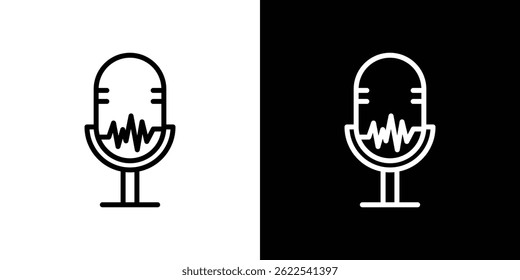 Ícone de reconhecimento de voz ilustração vetorial EPS