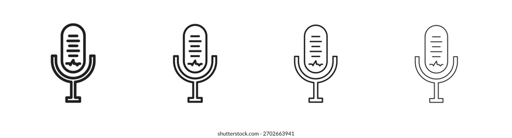 Icono de reconocimiento de voz Ilustración vectorial. Vector editable EPS 10.