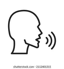 Voice Recognition Icon vector image. Can also be used for Cyber Security. Suitable for mobile apps, web apps and print media.