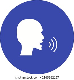 Voice Recognition Icon vector image. Can also be used for Cyber Security. Suitable for mobile apps, web apps and print media.