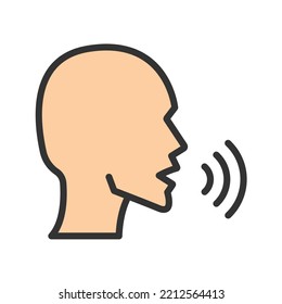 Voice Recognition icon vector image. Can also be used for Cyber Security. Suitable for mobile apps, web apps and print media.