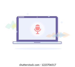Voice recognition. Laptop voice control. Intelligent personal assistant. Sound recording. 