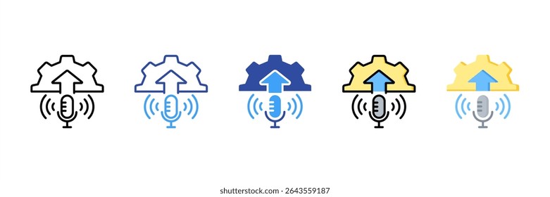 Voice Recognition Multi Style Icon Set
