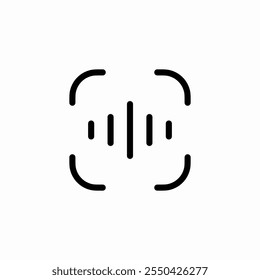voice recognition scan icon sign vector