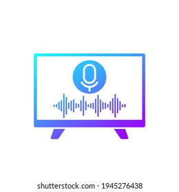 voice recognition in tv, audio control icon