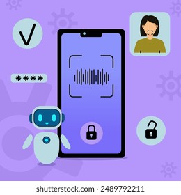 Desbloqueo de reconocimiento de voz en smartphone