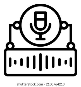 voice recognition vector icon illustration website