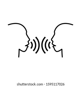 Voice recognition vector icon on eps 10
