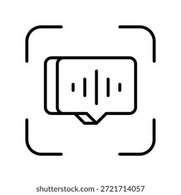 Vector de reconocimiento de voz Icono de contorno EPS 10 Archivo