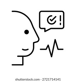 Vector de reconocimiento de voz Icono de contorno EPS 10 Archivo