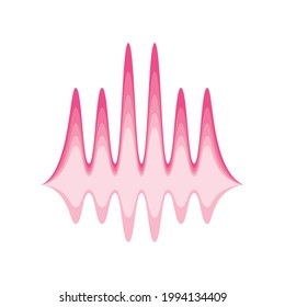 voice recognition, waves oscillating isolated