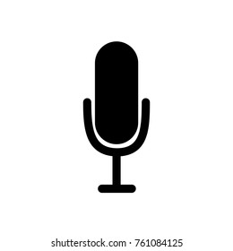 Voice record icon. Black. Vector. 