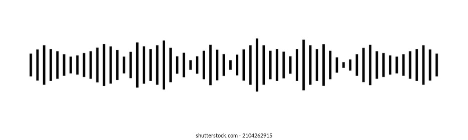 Voice record icon. Voice message. Audio wave. Vector line icon for Business and Advertising.