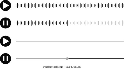 Voice record icon set. Different microphone collection. Podcast player symbol. Your brand podcast sign
