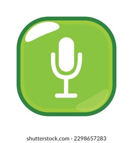 voice record Mike's music vector icon button illustration