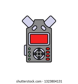 Voice recorder, audio icon. Element of color music studio equipment icon. Premium quality graphic design icon. Signs and symbols collection icon