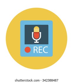 
Voice Recorder Colored Vector Icon
