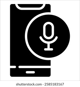 Voice Recorder Icon Element For Design