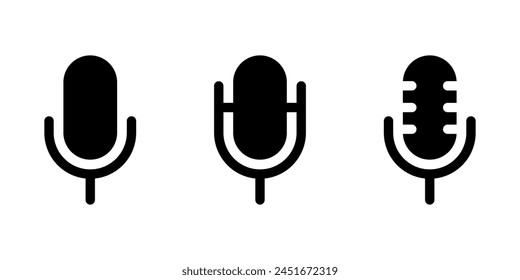 Voice recorder icon in generic style. Microphone, mic sign symbol