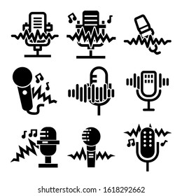 voice recorder icon isolated sign symbol vector illustration - Collection of high quality black style vector icons
