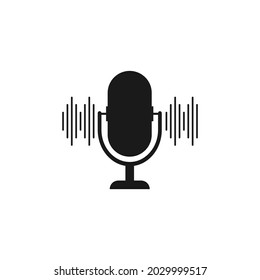 
Voice recorder icon, microphone, sound recording vector illustration eps 10.