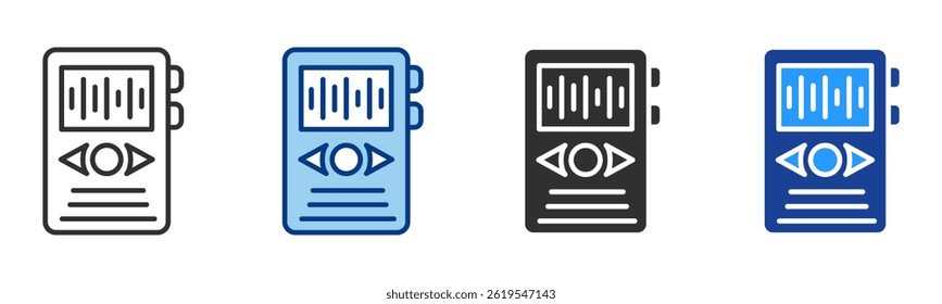 Sprachaufzeichnung Symbol Multiple Style Vector Collection