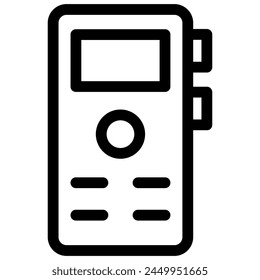 voice recorder icon with outline style