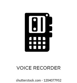 Voice recorder icon. Voice recorder symbol design from Communication collection. Simple element vector illustration on white background.