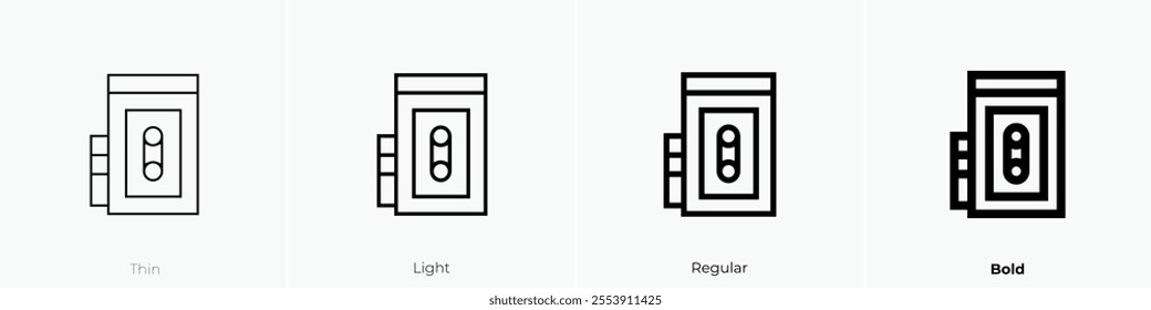 voice recorder icon. Thin, Light Regular And Bold style design isolated on white background