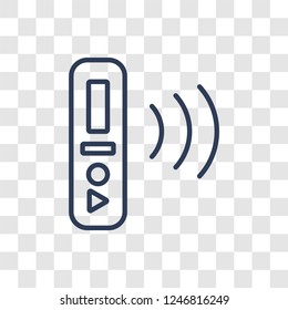 Voice recorder icon. Trendy linear Voice recorder logo concept on transparent background from Communication collection