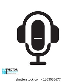 Vektorillustration des Sprachaufzeichners in flachem Design. Für Ihr Webdesign, Logo, App, UI. Eps10 Vektorillustration Illustration.