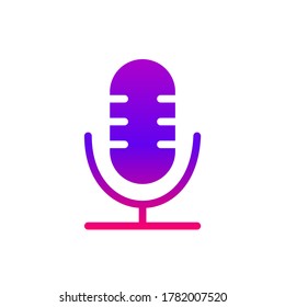 Voice Recorder Icon Vektor. Glyph-Farbstil