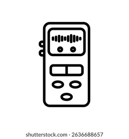 voice recorder icon vector, line style icon