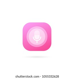 voice recorder Logo Template Design Vector. mic Symbol Vector Design. Colorful Template Business Logo Concept.