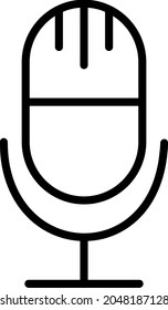 voice recorder Outline Vector Icon Design
