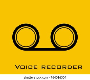 Voice recorder vector icon