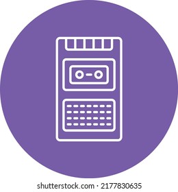 Icono vectorial de grabadora de voz. Se puede usar para imprimir, móviles y aplicaciones web.