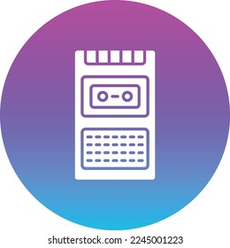 Icono vectorial de grabadora de voz. Se puede usar para imprimir, móviles y aplicaciones web.